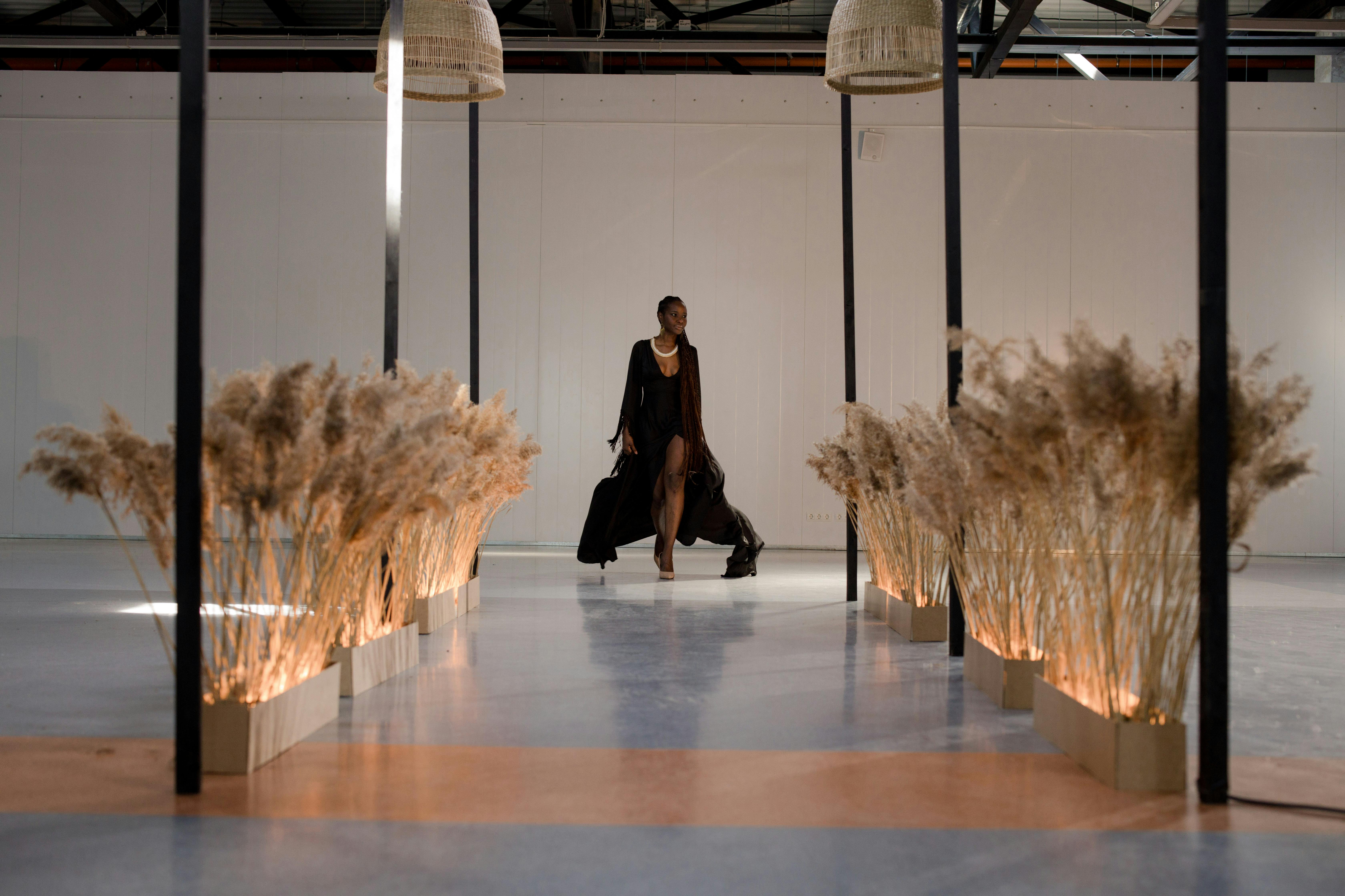 Australian Fashion Week 2026 runway — Carriageworks showing a minimalist collection in neutrals