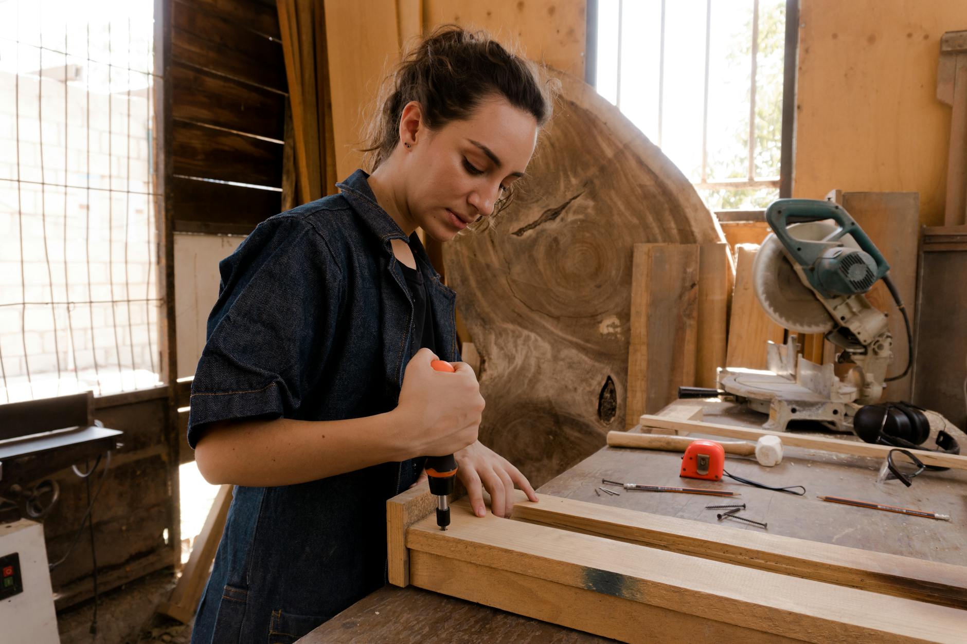 Workshop materials and salvaged design elements at Melbourne Design Week