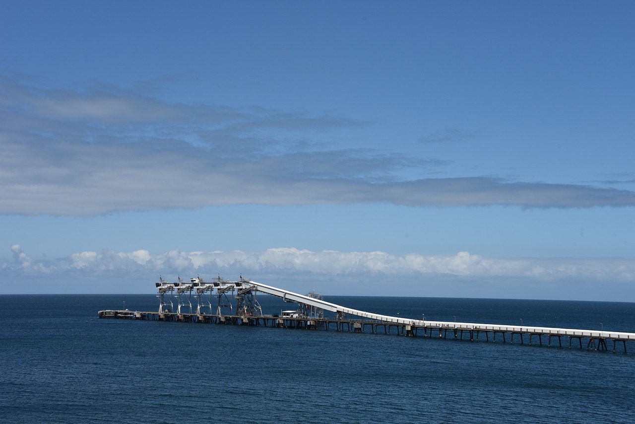 Power lines and regional landscape on South Australia's Yorke Peninsula