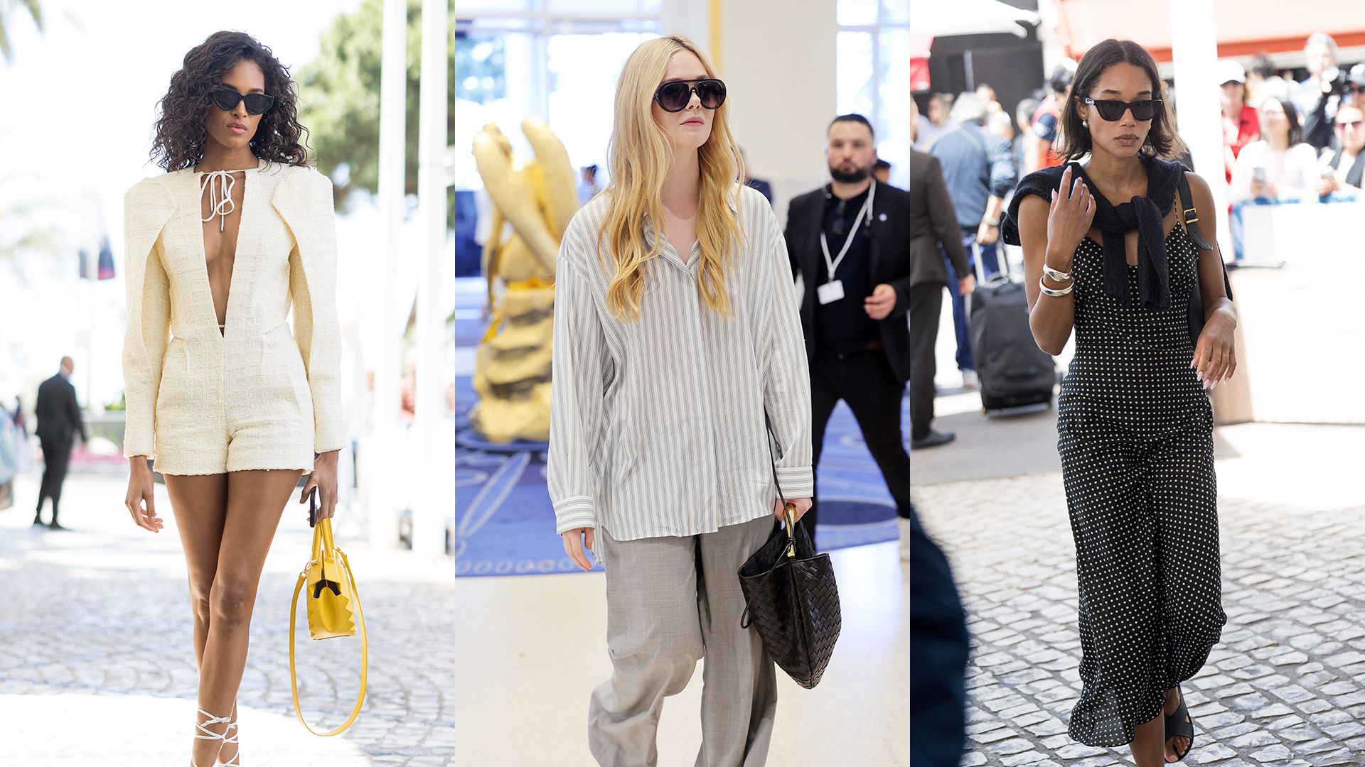 Off-duty style at Cannes with relaxed tailoring and flat shoes