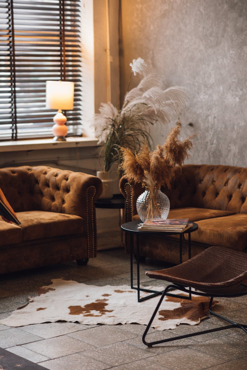 Earth-toned Australian interior with warm, calming materials