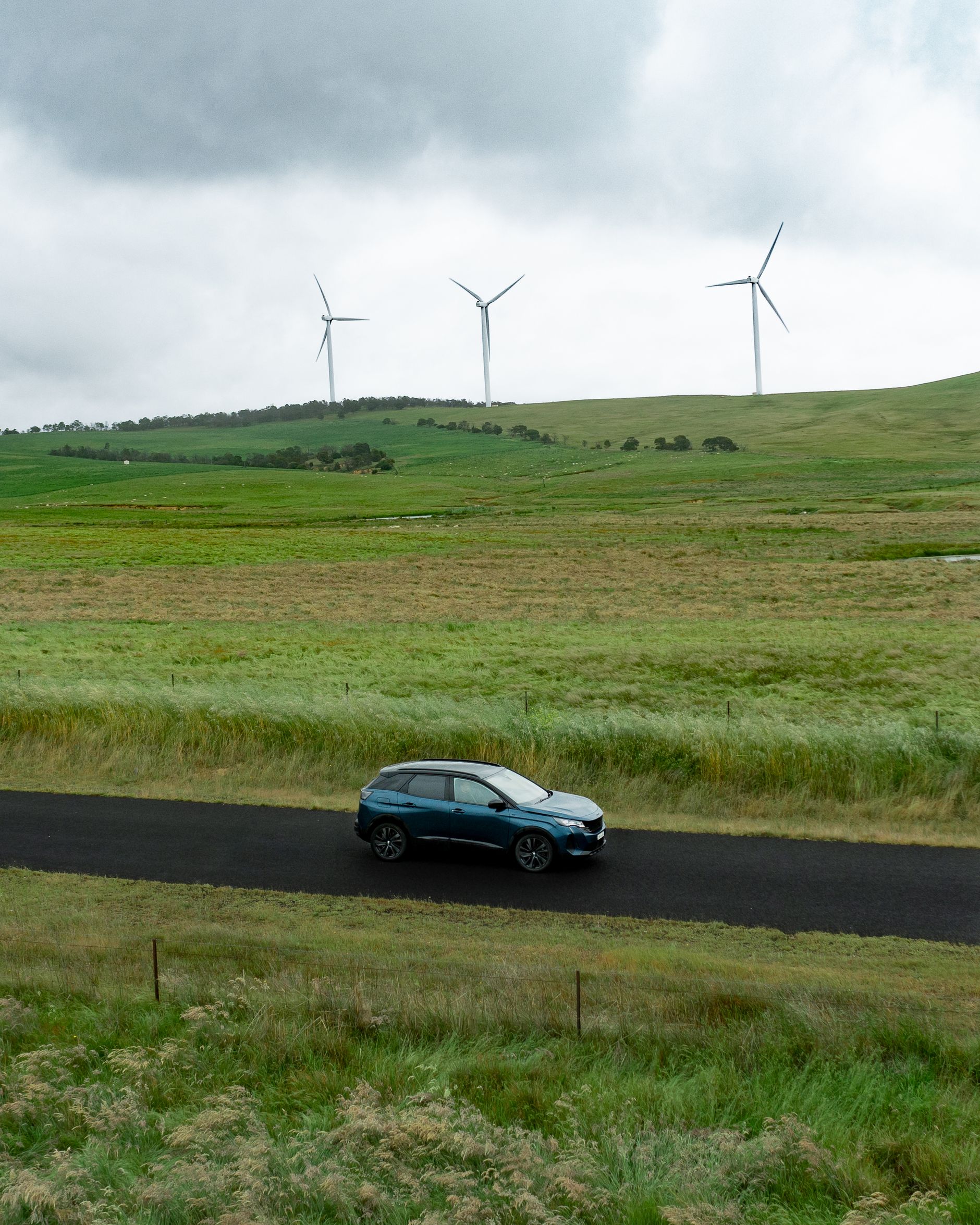 Wind turbines in a landscape